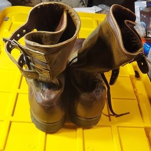 Original US Early Vietnam Okinawa Tropical Doubke Buckle Boots Size  11R 1957